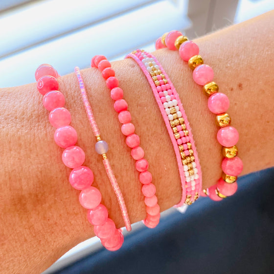 Roze armbandjes Ibiza Style