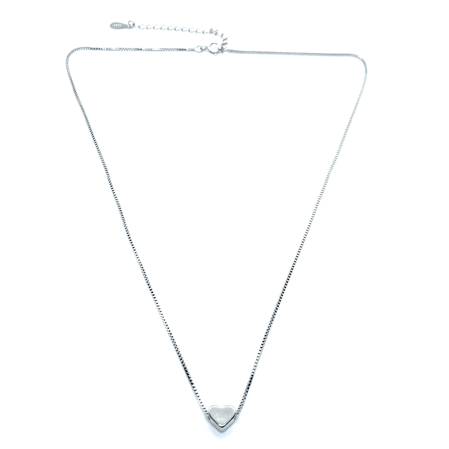 Hart ketting silver