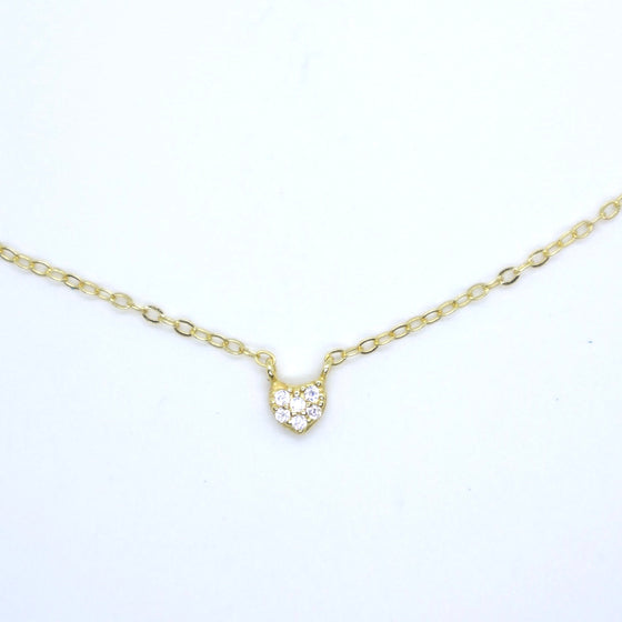Hartje zirkonia ketting