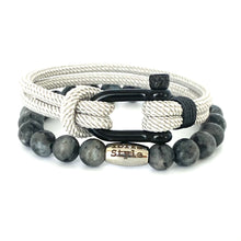  Mat Labradorite & Nautische armband set