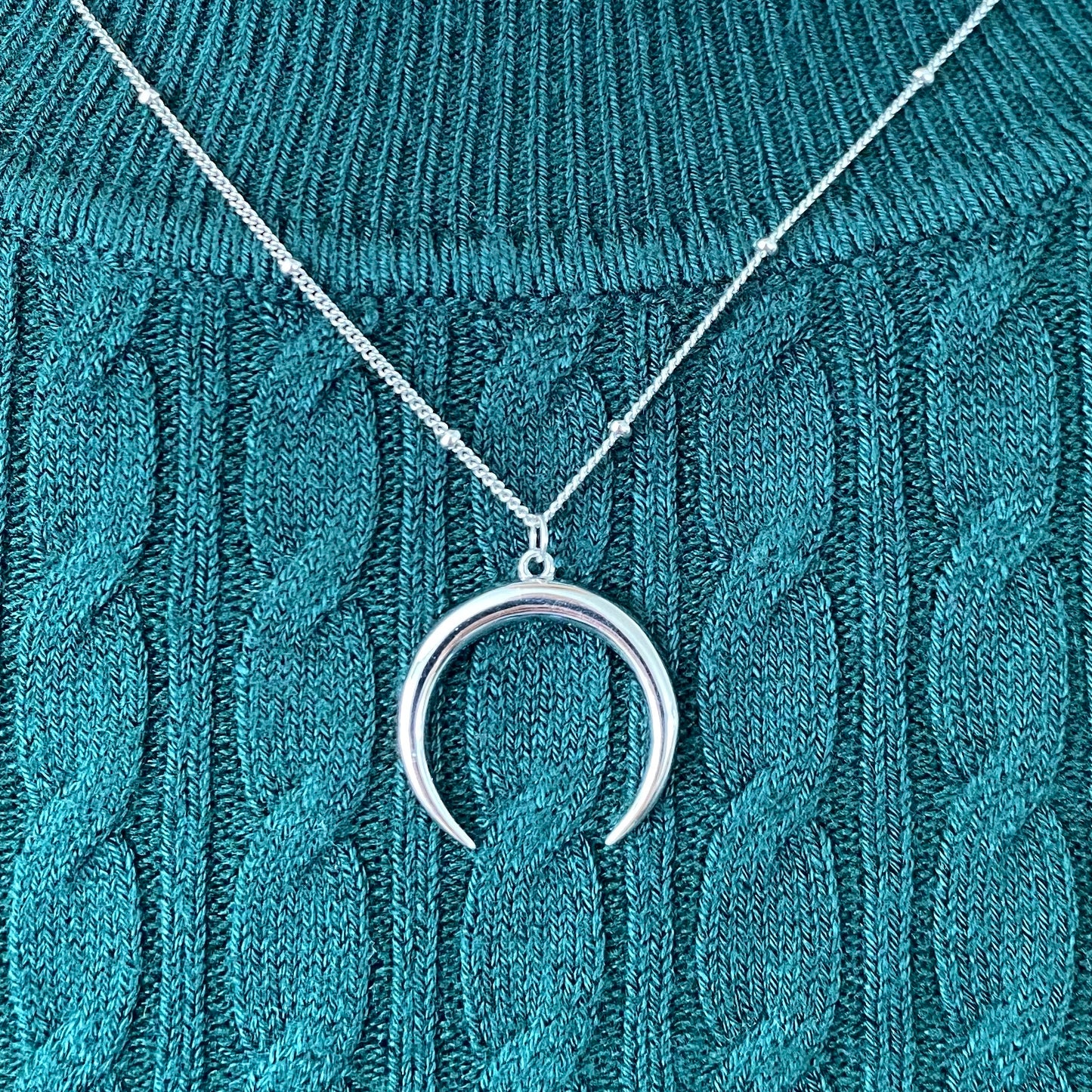 Moon ketting silver