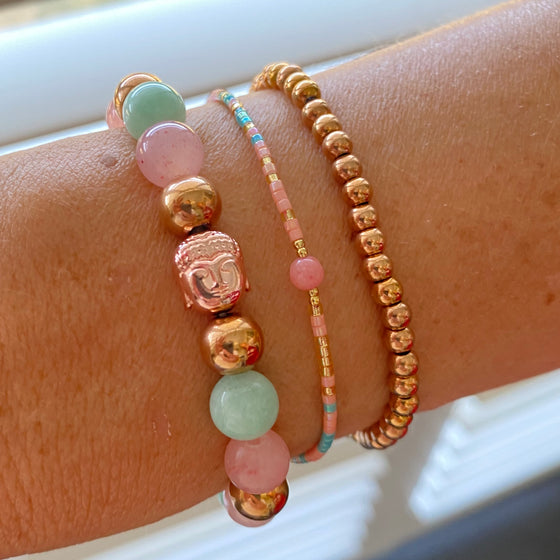 Ibiza style armbandjes rose